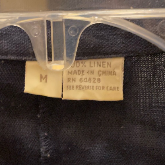 100% Linen, Navy blue, waist length jacket with cream color buttons - Picture 6 of 8